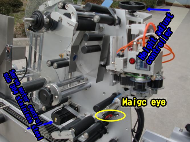 Siemens PLC hætteglas rund flaske mærkning maskine vandret mærkning stil