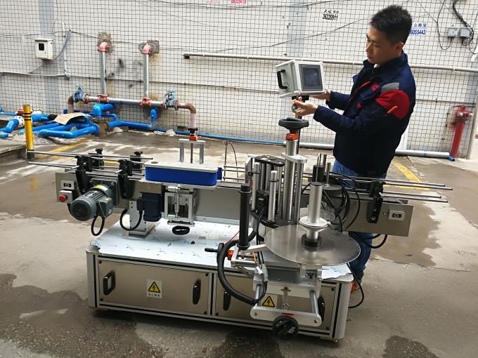 Fuldautomatisk rund flaske klistermærke maskine (bæltetype)