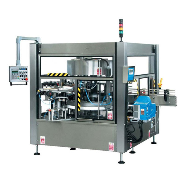 CE fuldautomatisk flaskevinget roterende klistermærke-maskine