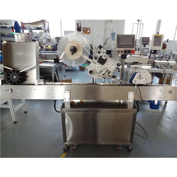 Plc kontrol økonomi automatisk hætteglas vandret mærkning maskine til mini flaske