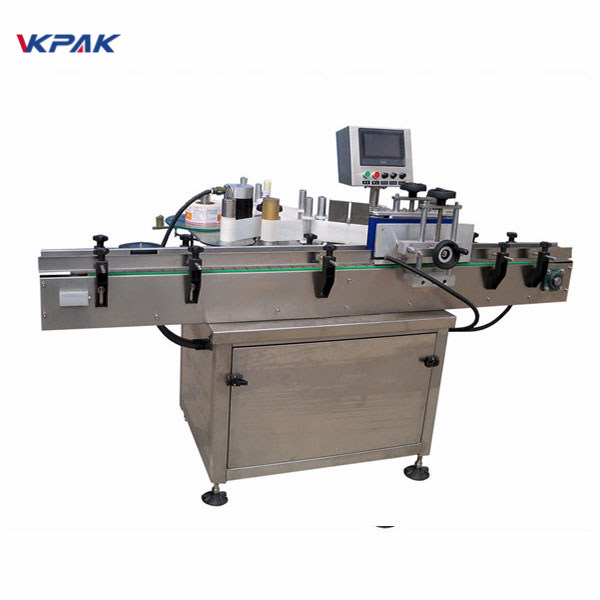 SUS304 Servomotor Automatisk rund flaskemærkning PLC-kontrolmaskine