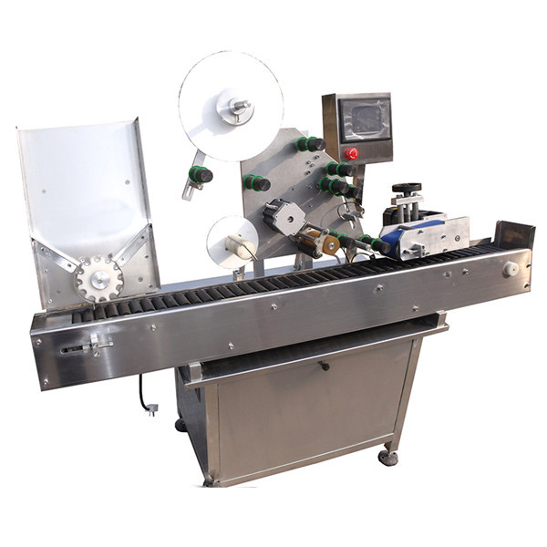 Lille rund flaskehætteglas mærkatmaskine med pladespiller