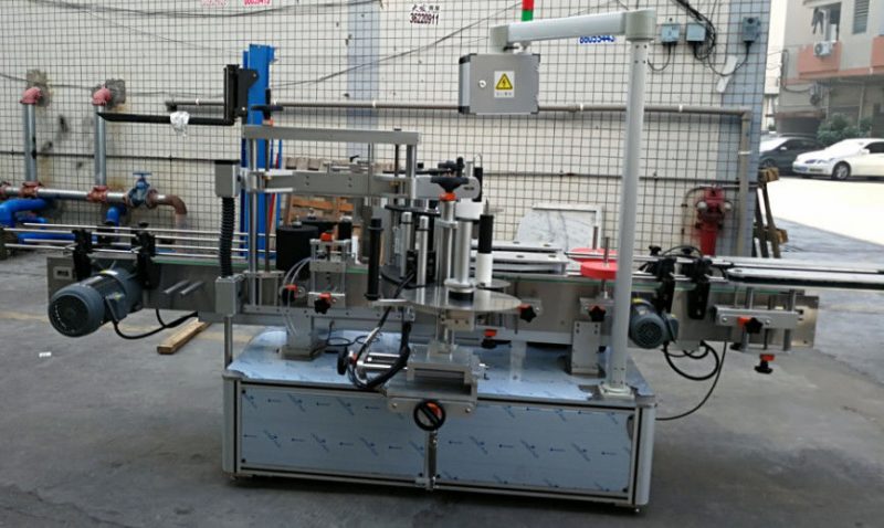 Kina dobbelt side klistermærke elliptisk oval flaske automatisk mærkning maskine 1200W leverandør